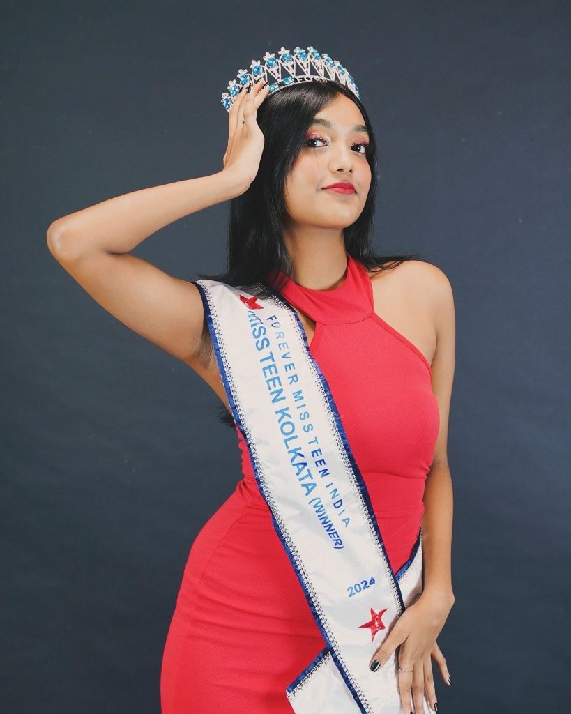 Student of IIAM the Best Modeling Institute in Kolkata Winner of Miss Teen India 2024